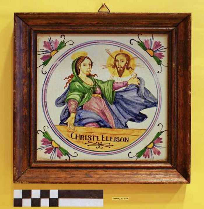 Siertegel: Christe Eleison.