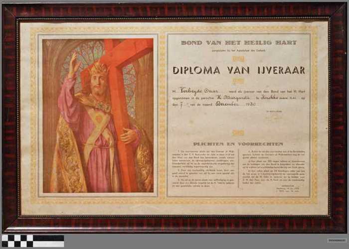 Bond van het Heilig Hart - Diploma van ijveraar