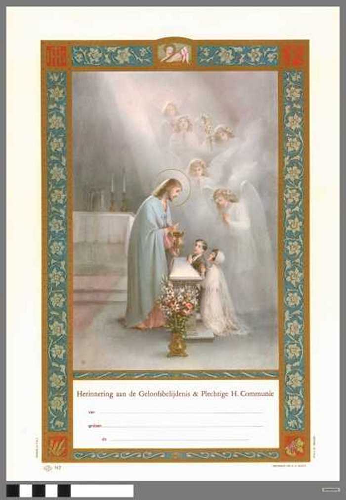 Herinnering aan de Geloofsbelijdenis & Plechtige H. Communie (blanco)