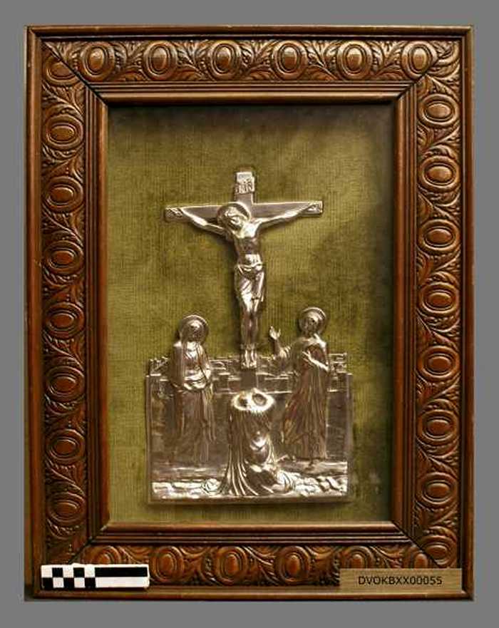 Christus aan het kruis in kader