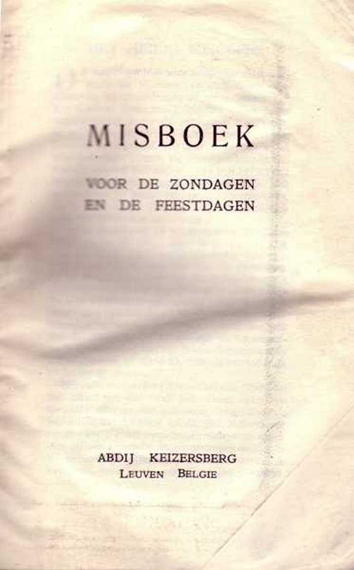 Misboek voor de zondagen en de feestdagen