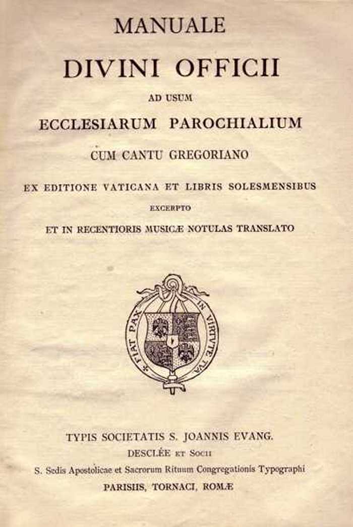 Boek: Manuale Divini Officii