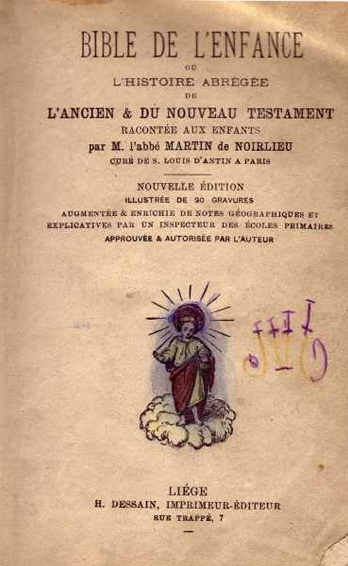 Boek: Bible de lEnfance ou l'histoire abreégée de lancien & du nouveau Testament