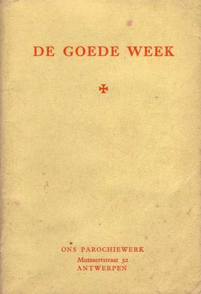 Boek: De Goede Week.