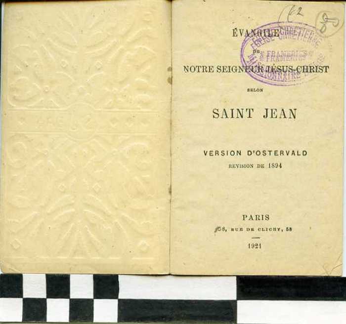 Boekje Evangile de notre Seigneur Jésus-Christ selon Saint Jean