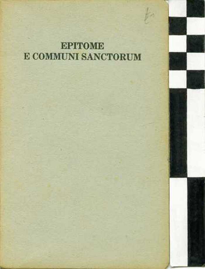 Boekje: Epitome e Communi Sanctorum