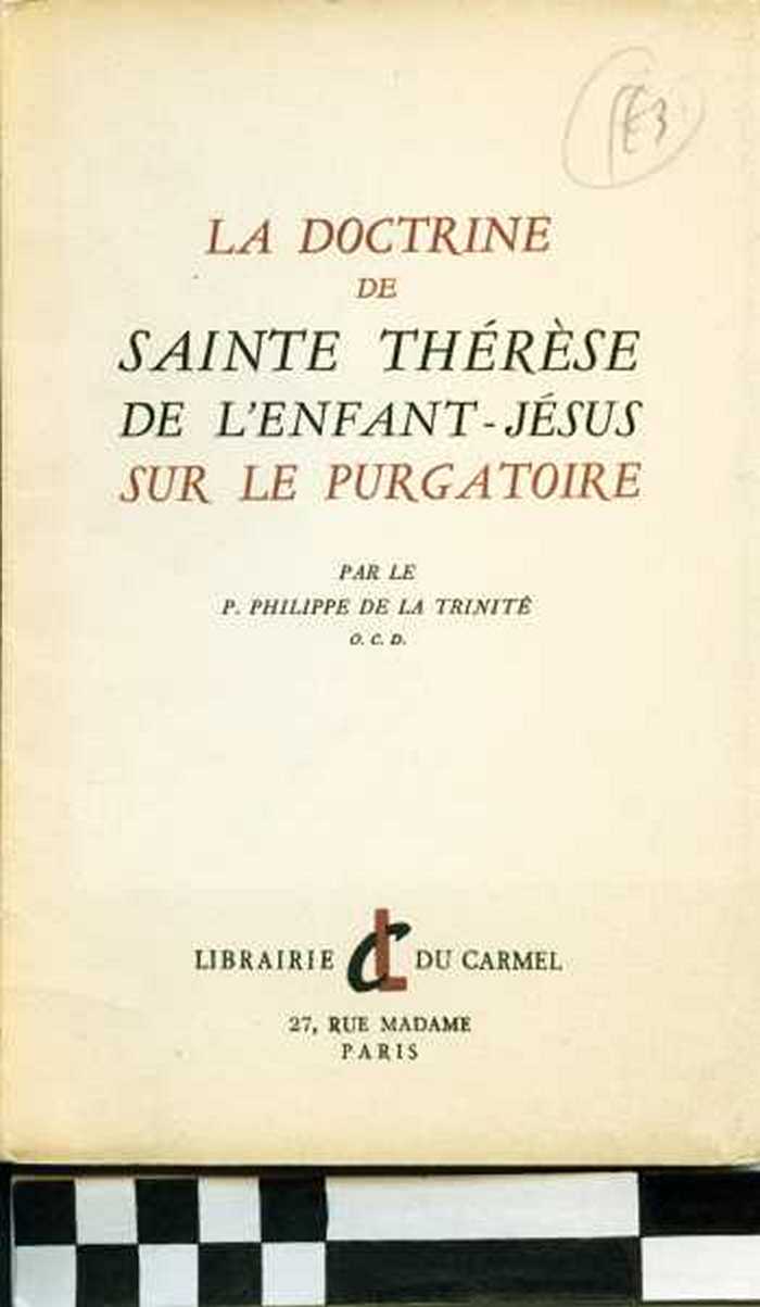 Boekje: La doctrine de Sainte Thérèse de l'enfant-Jésus sur le purgatoire