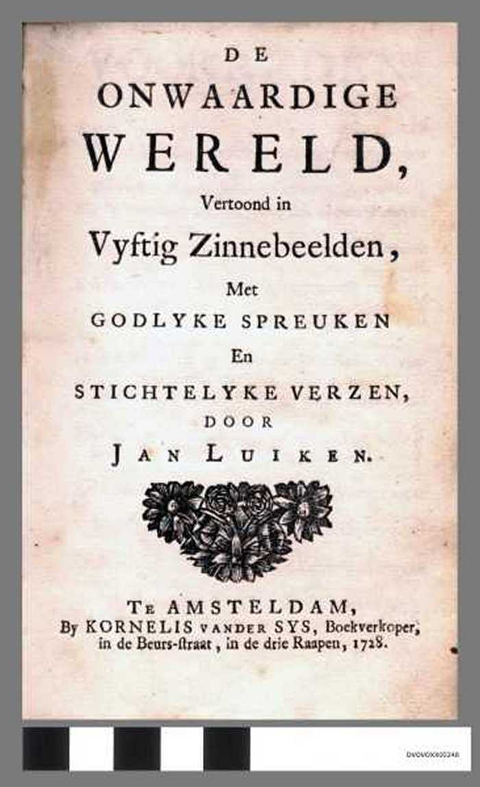 Boek: De Onwaardige Wereld, vertoond in Vytig Zinnebeelden
