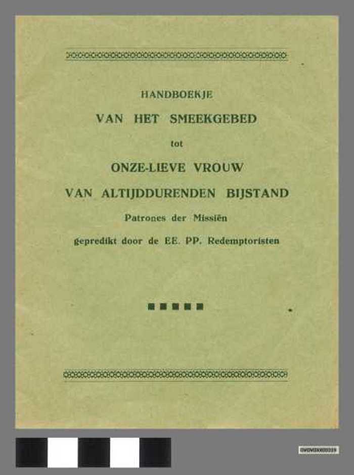 Boekje: Handboek van het smeekgebed tot Onze-Lieve Vrouw van altijddurenden bijstand