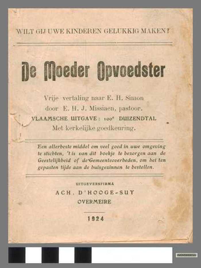 Boekje: De moeder opvoedster