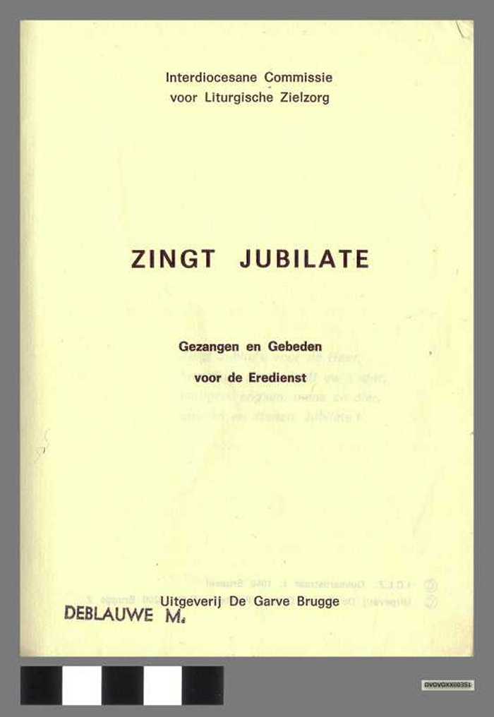 Boekje: Zingt jubilate