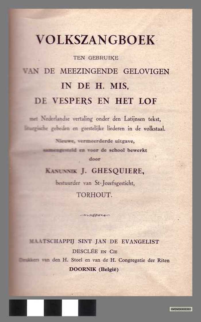 Boekje: Volkszangboek