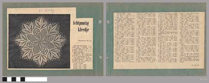 Map met voorbeelden van diverse kantpatronen