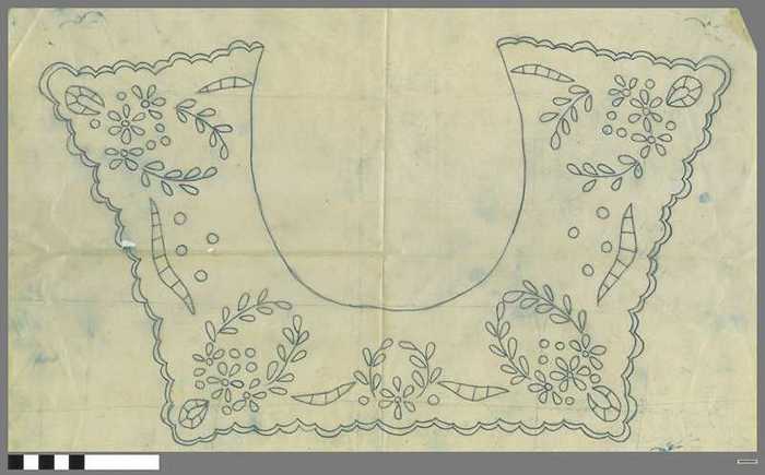 Sjabloon voor handwerk - Kraag