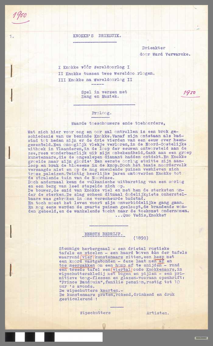Script Toneelstuk - Knokke's Drieluik