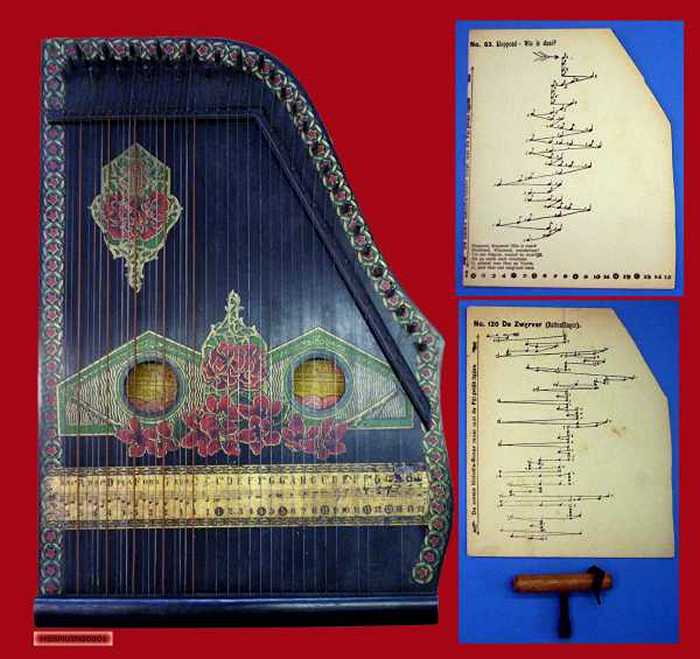 Tafelharp en 112 bijpassende muziekbladen