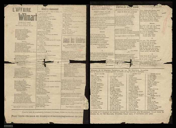 Laffaire Wilmart/Allons-y doucement/Dans les ombres/B(onleesbaar) Tondro/(onleesbaar)/Le coeur nest pas un joujou