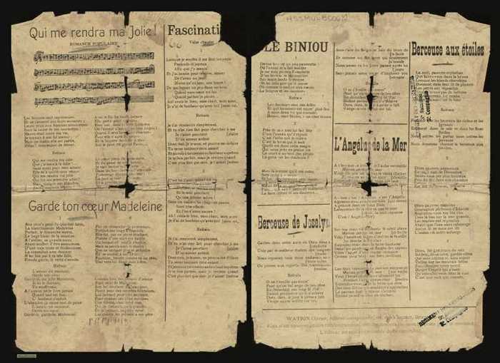 Qui me rendra ma jolie!/Garde ton coeur Madeleine/Fascinati(onleesbaar)/Le biniou/Berceuse de Josely/LAngélus de la mer/Berceuse aux étoiles