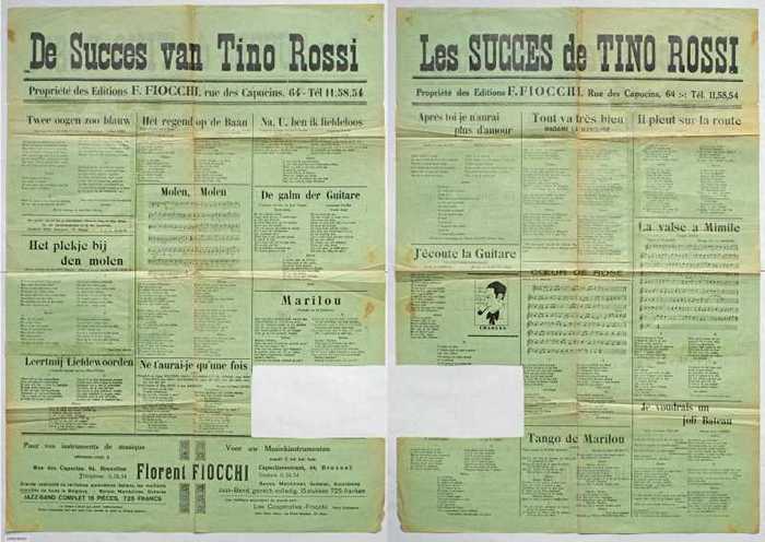 Twee oogen zoo blauw/Het plekje bij den molen/Leertmij Liefdewoorden/Het regend op de Baan (Il pleut sur la route)/Molen, Molen/Ne taurai-je quune f