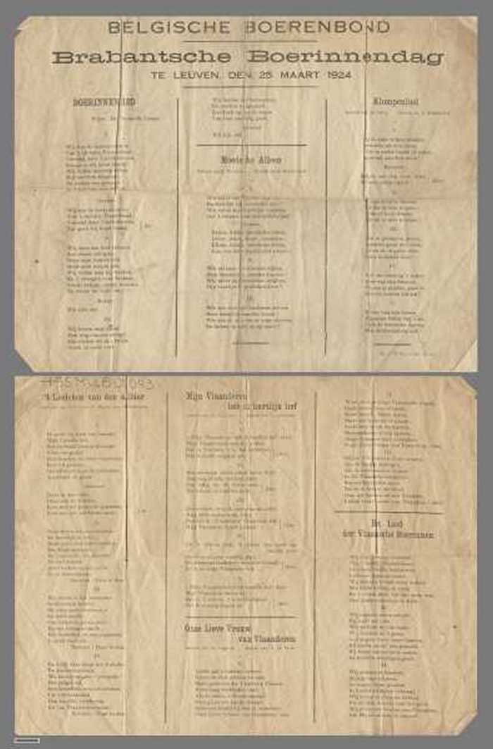 Boerinnenlied/Moederke Alleen/Klompenlied/t Liedeken van den schilder/Mijn Vlaanderen heb ik hartlijk lief/Onze Lieve Vrouw van Vlaanderen/Het Lied d