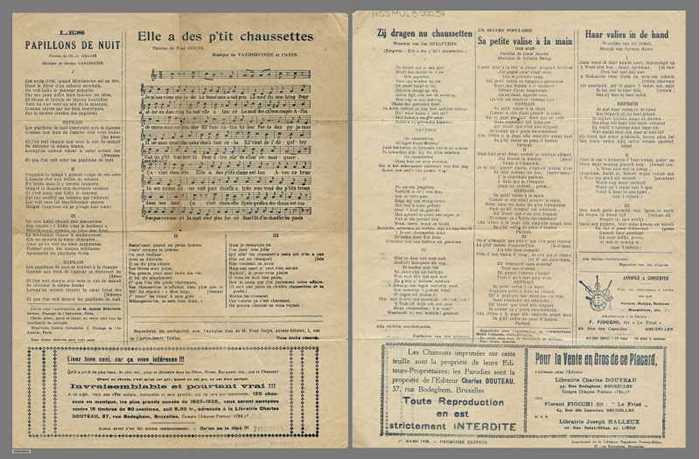 Les Papillons de nuit/Elle a des ptit chaussettes (Zij dragen nu chaussetten)/Sa petite valise à la main (Haar valies in de hand)