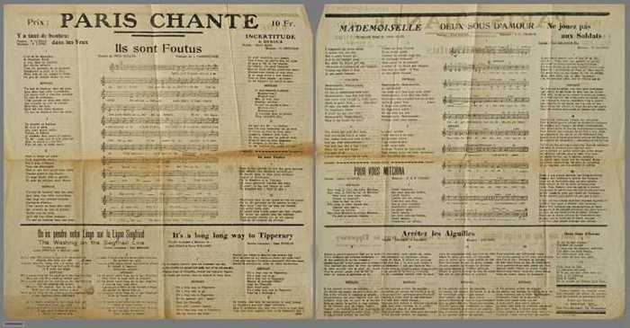 Y a tant de bonheur dans tes Yeux/Ils sont Foutus/Incertitude a genoux/On ira pendre notre Linge sur la Ligne Siegfried (The Washing on the Siegfried