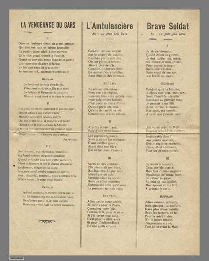 La vengeance du gars/LAmbulancière/Brave Soldat
