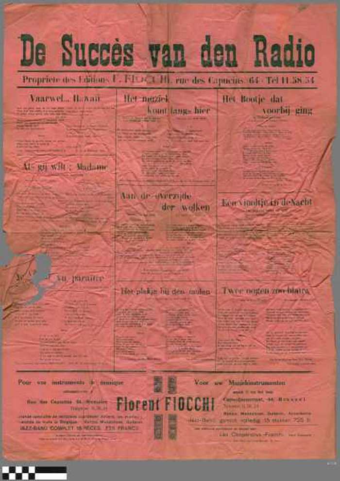 Tous les succès de la Radio: Le général dort debout / Dans les petits bois / Dun bateau / au-delà des nuages / Morettina / Voulez-vous, madame / Adie