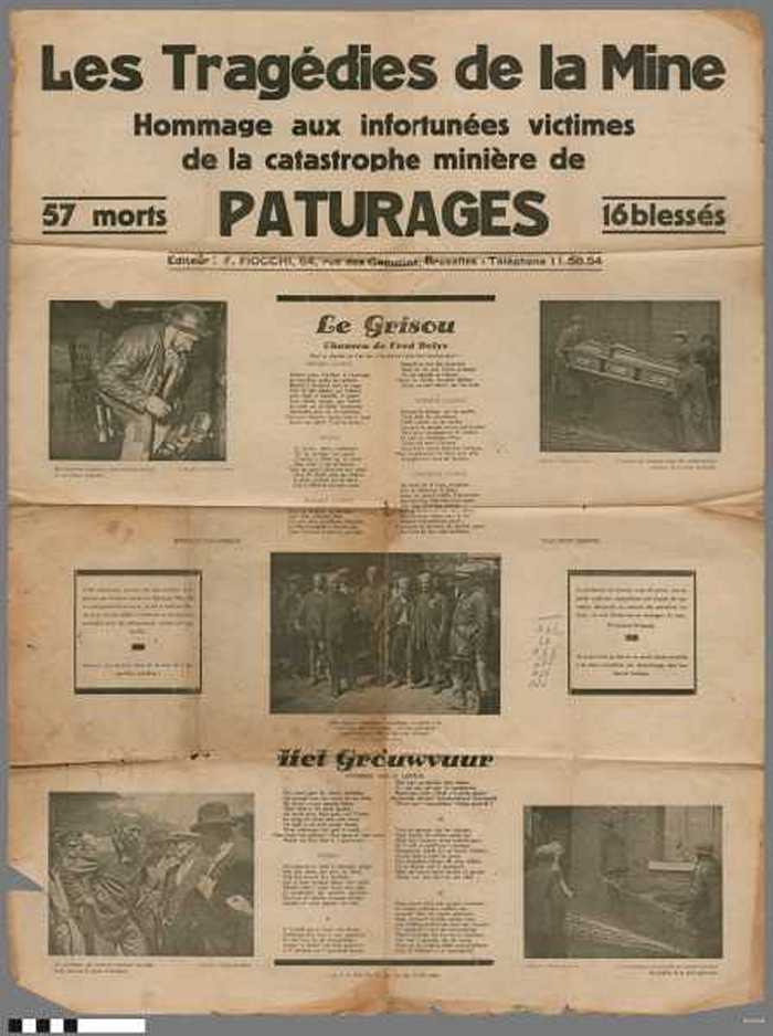 Les tragédies de la Mine - Hommage aux infortunées victimes de la catastrophe minière de Paturages : Le grisou / Het grouwvuur