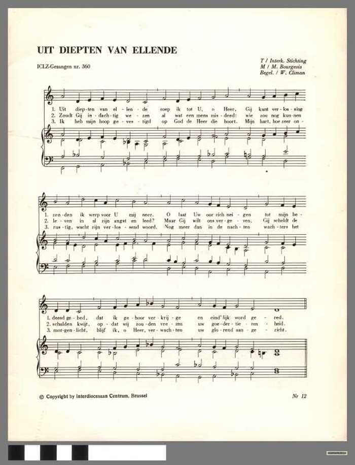 (1) Uit diepten van ellende. (2) Wij roepen, Heer. (3) Het brood, het goede brood.