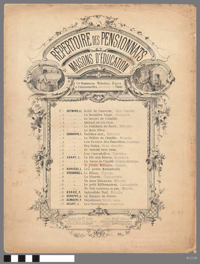 La Soeur de Charité - Répertoire des Pensionnats et Maisons d'Education