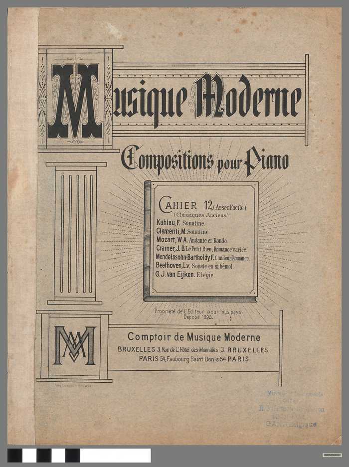 Boekje: Musique Moderne - Compositions pour piano