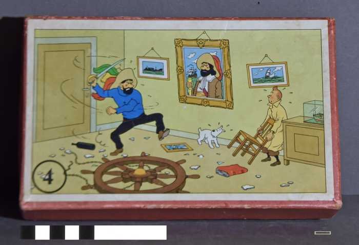 Houten legpuzzel: Kuifje en kapitein Haddock