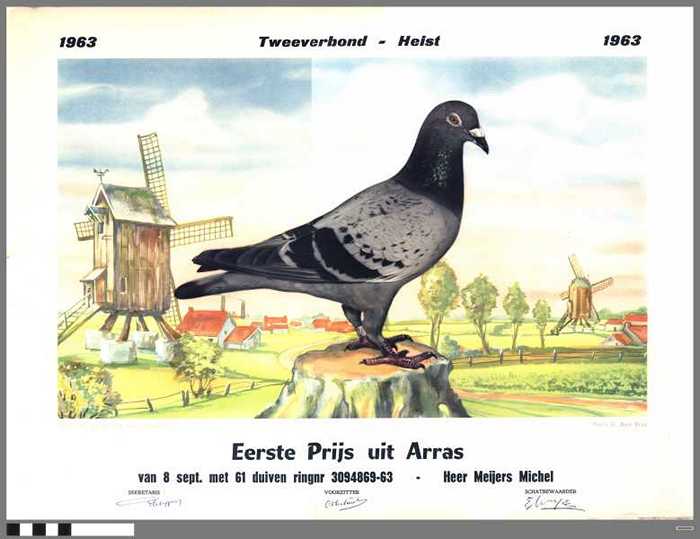 Diploma 1963 Eerste Prijs uit Arras - Meijers Michel.