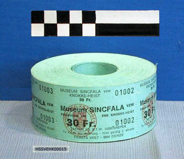 Tickettenrol Museum Sincfala vzw