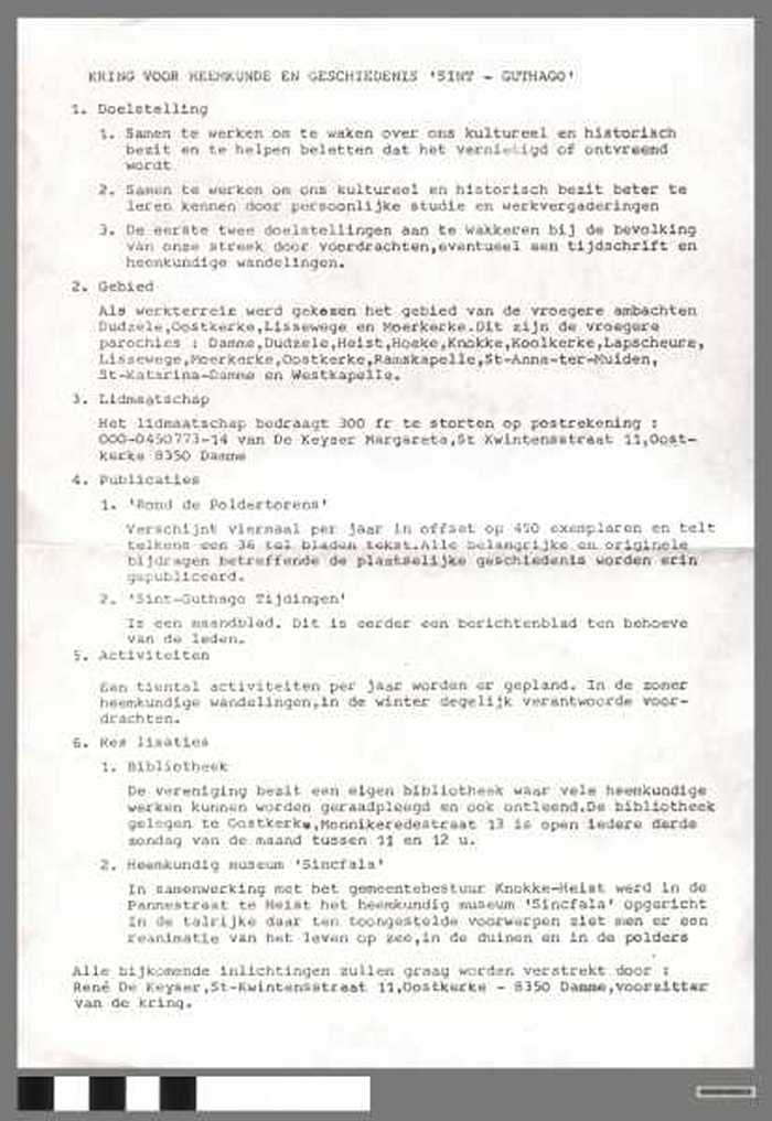 Kring voor Heemkunde en geschiedenis Sint-Guthago.