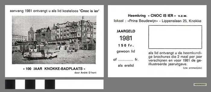 Lidgeld 1981 Heemkring `Cnoc is ier