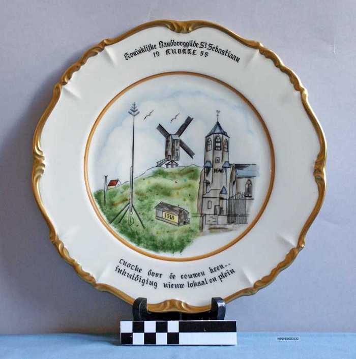 Sierbord Koninklijke Handbooggilde Sint-Sebastiaa - Knokke - 1955