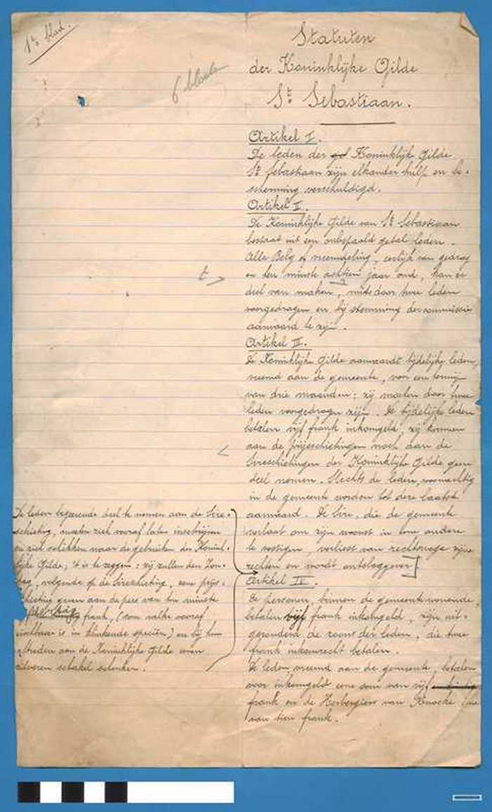Statuten der Koninklijke Gilde Sint-Sebastiaan
