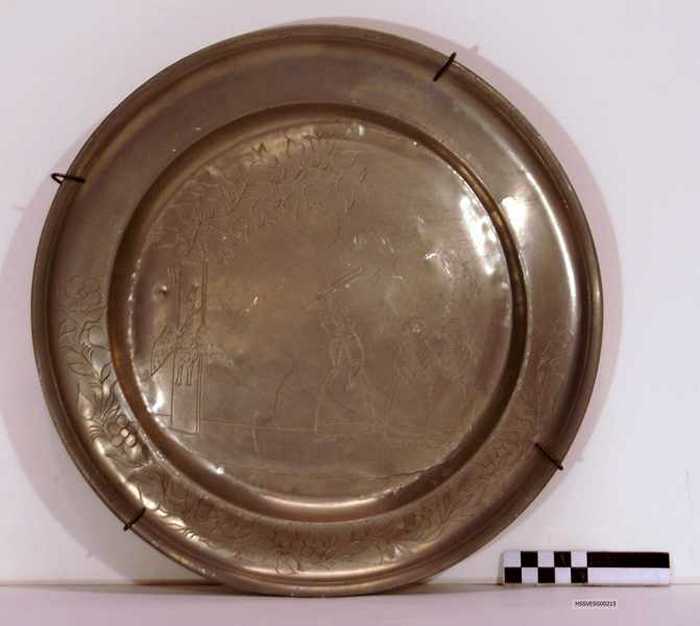 Tinnen sierbord: Mans Gilde - Lisseweghe