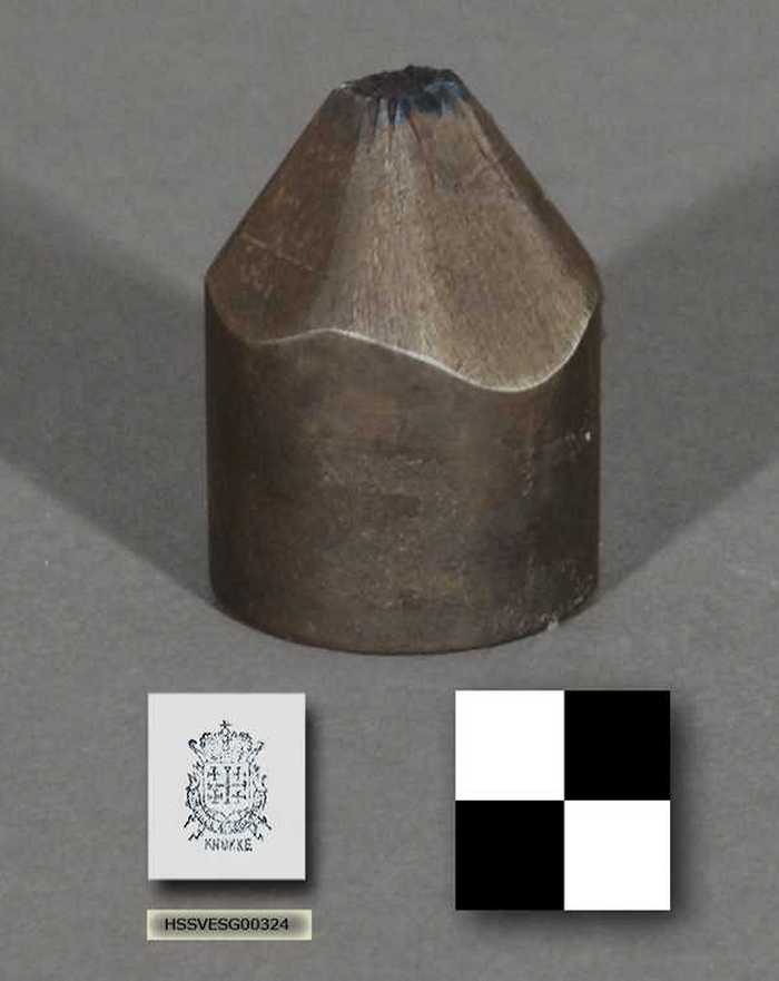 Stalen moule van wapenschild Kon. Gilde St. Sebastiaan