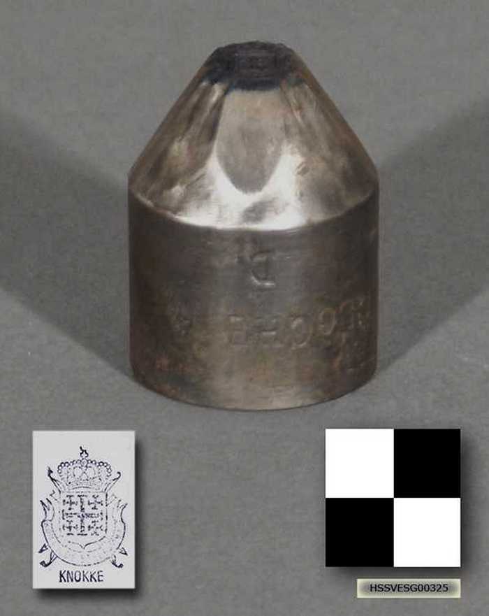 Stalen moule van wapenschild Kon. Gilde St. Sebastiaan