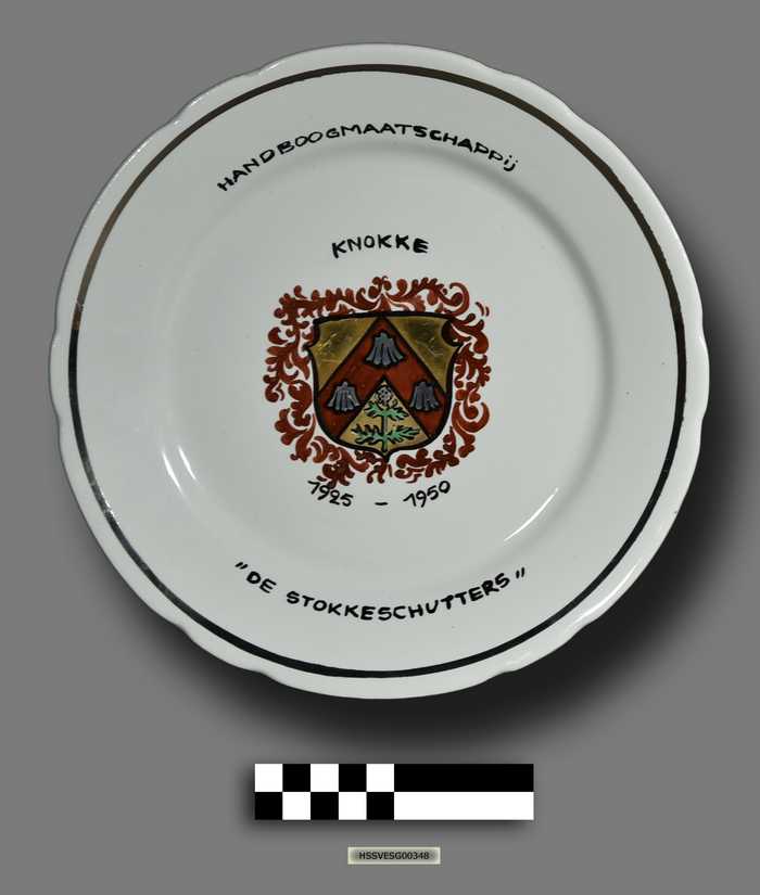 Sierbord: Handboogmaatschappij 'De Stokkeschutters' - Knokke - 1925-1950