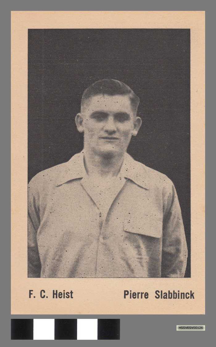Prent van voetballer van F.C. Heist - Pierre Slabbinck