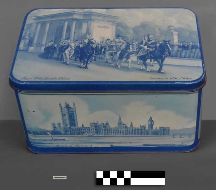 Blikken opbergdoos - Royal Horse guards - Houses of Parliament - Tower bridge - James Pascall