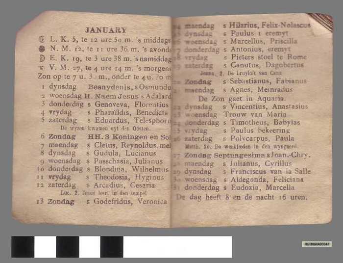 Mini almanak voor 1918