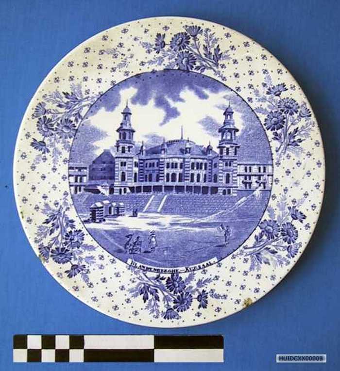 Sierbord in keramiek en afbeelding: Blankenberghe - Kursaal