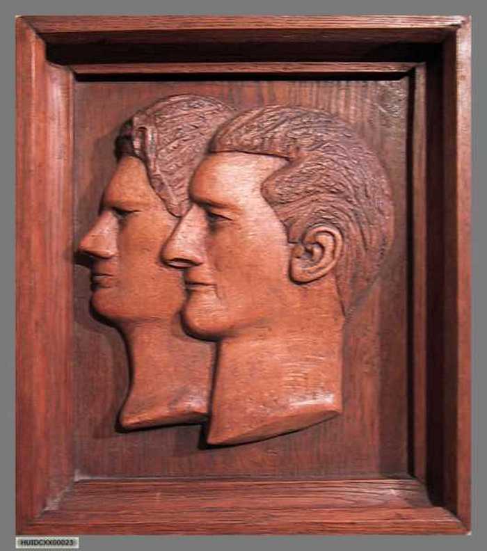 Houtsnijwerk: een koppel.