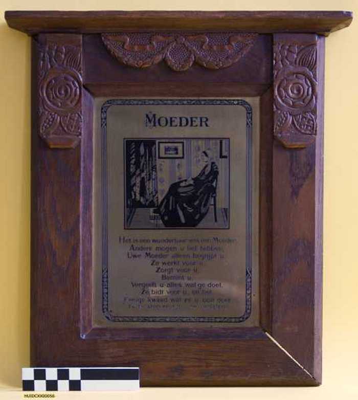 Houten sierkader met spreuk `Moeder