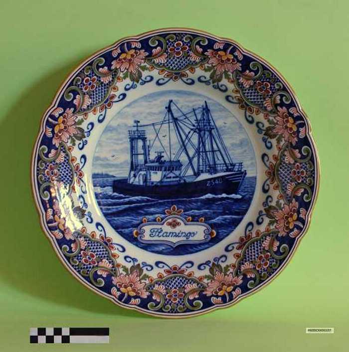 Doopschaal vissersvaartuig Flamingo Z-548